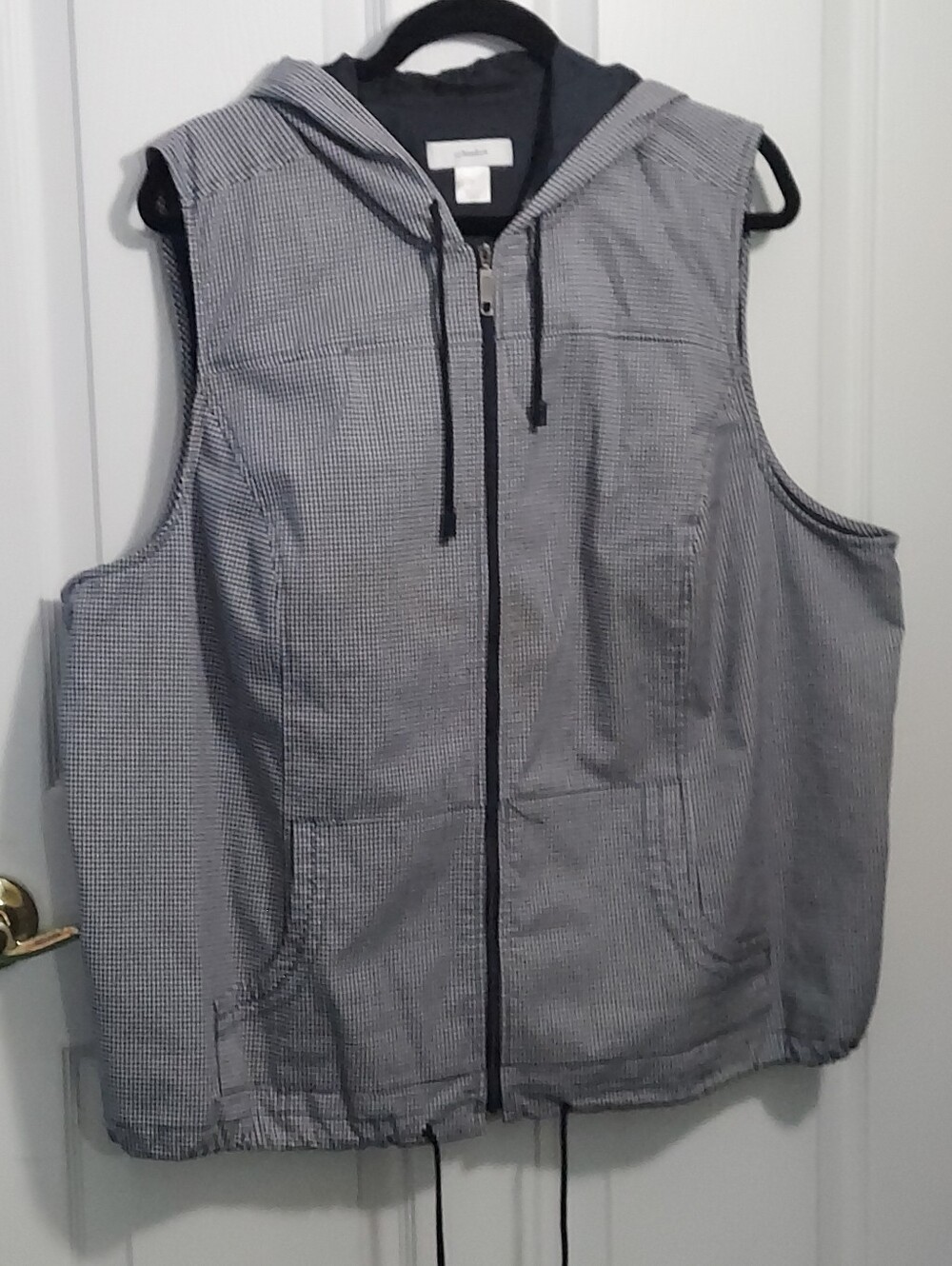 C J Banks Black & White Gingham Vest